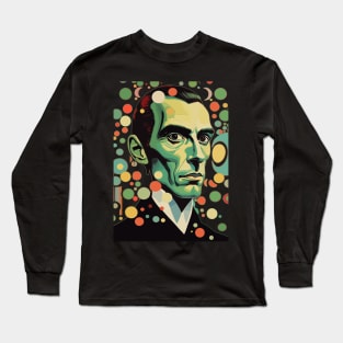 Count Vlad  -  Pop Art Portrait: Vampiric Chic in Pastel Tones Long Sleeve T-Shirt